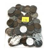 Lot, world and US coins, 94 pcs.