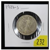 1923-S Walking Liberty half dollar