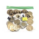 Lot, Canadian $1 and $2 coins, $30 face value