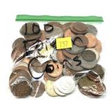 Lot, world coins, 100 pcs.