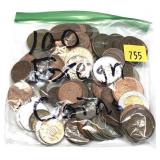 Lot, world coins, 100 pcs.