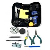 Lot, watch repair tool kit and tools
