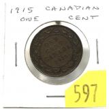 1915 Canadian Large cent