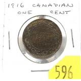 1916 Canadian Large cent