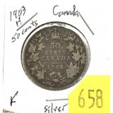 1903-H Canadian half dollar