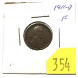 1911-D Lincoln cent