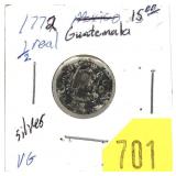 1772 Guatemala half reale