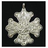 Reed & Barton sterling silver 1974 Christmas cross