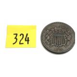 1864 2-cent piece