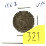 1863 Indian Head cent
