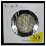 1946-S Walking Liberty half dollar
