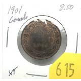1901 Canadian Large cent