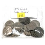 Lot, British coins, 22 pcs.