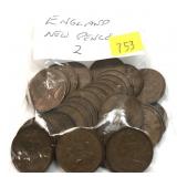 Lot, British coins, 36 pcs.
