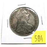 1780 Austria restrike silver coin