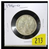 1916-D Walking Liberty half dollar