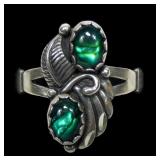 Sterling silver Southwestern design blue paua