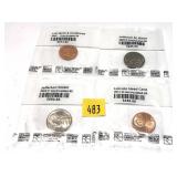 Lot, Unc. coins, 4 pcs.