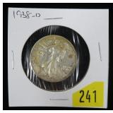 1938-D Walking Liberty half dollar