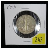 1940 Walking Liberty half dollar