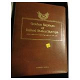 Album of 66 US Golden Replicas Stamps, 1985-86