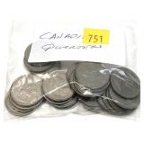 Lot, Canadian quarters, 25 pcs.