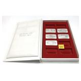 Franklin Mint sterling bars, 11.42 oz. total