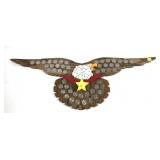 State quarter set in wooden eagle frame