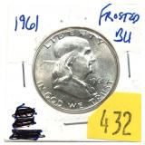 1961 Franklin half dollar