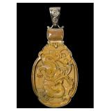 Sajen sterling silver carved dragon tiger eye