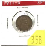 1911-S Lincoln cent