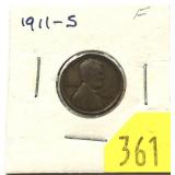 1911-S Lincoln cent