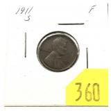 1911-S Lincoln cent