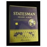 Statesman Deluxe Stamp Album, mostly used, some