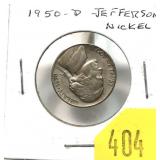 1950-D Jefferson nickel