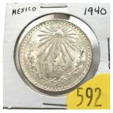 1940 Mexico 1 peso