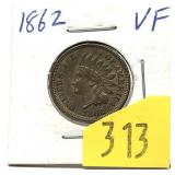 1862 Indian Head cent