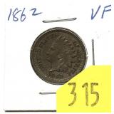 1862 Indian Head cent