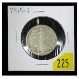 1919-S Walking Liberty half dollar
