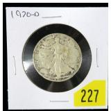 1920-D Walking Liberty half dollar