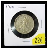 1920 Walking Liberty half dollar