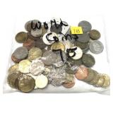 Lot, world coins, 75 pcs.