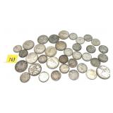 Lot, Canadian silver coins, 35 pcs.