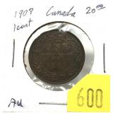 1907 Canadian Large cent