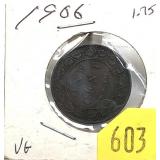 1906 Canadian Large cent