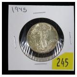 1945 Walking Liberty half dollar