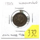 1863 Civil War token, Washington