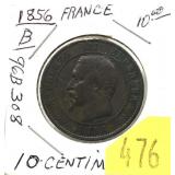 1856 French 10-cents