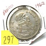 1962 Mexico 1 peso