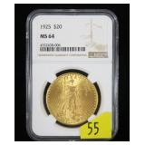 1925 $20 Gold Saint Gaudens Double Eagle- NGC